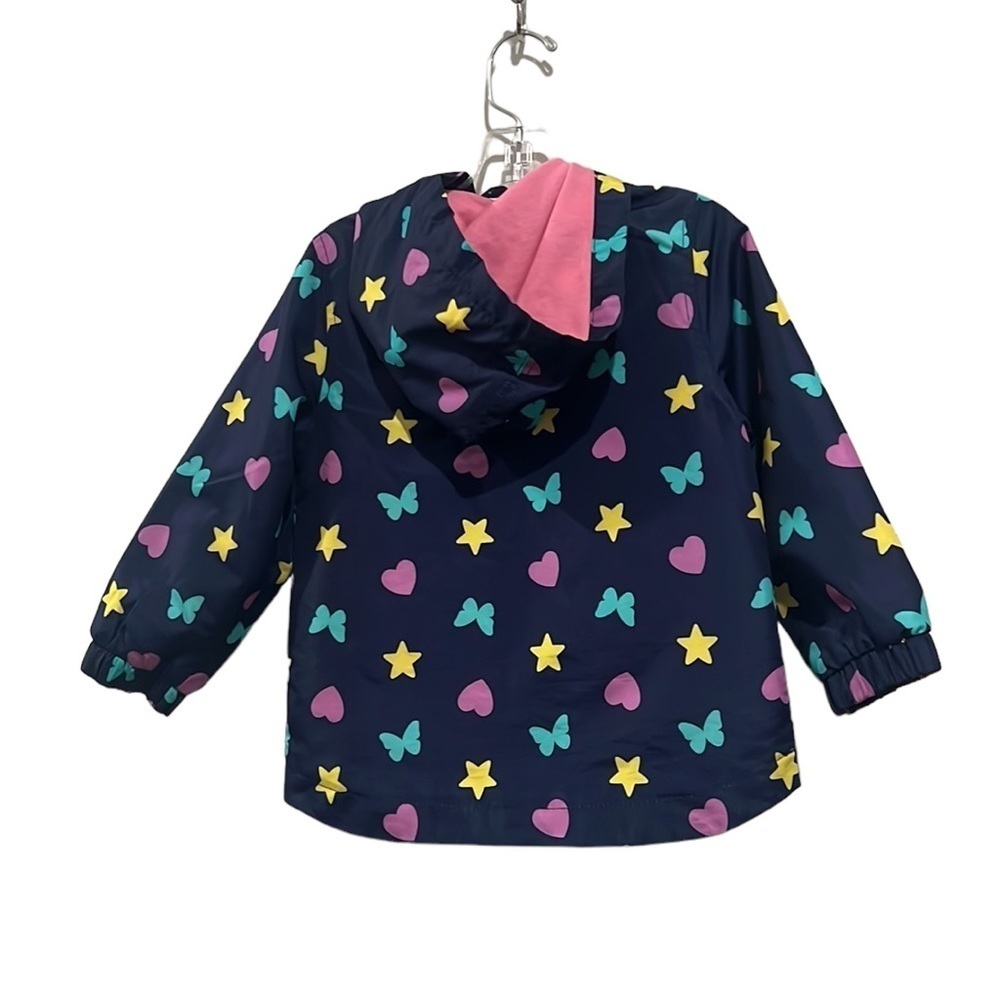 Girls Carter’s butterfly rain jacket. Size 2 toddler - Picture 5 of 15